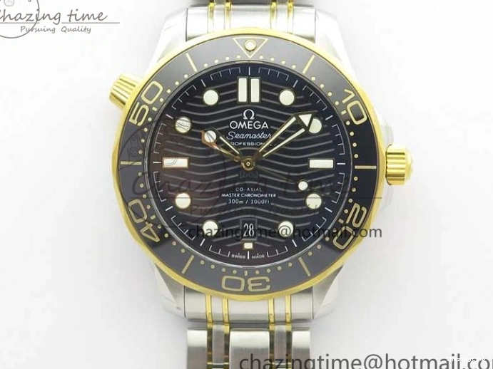 1103 MultiPurpose 2018 Seamaster Diver 300M SS YG VSF 1:1 Best Edition YG Bezel Black Dial on SS YG Bracelet A 7937